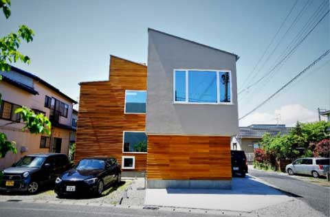 The front of a house.