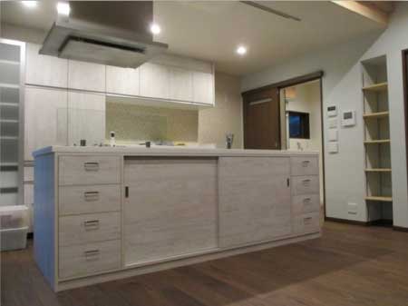 A modern kitchen.