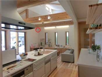 Living room with a 'Seseragi®' installed.